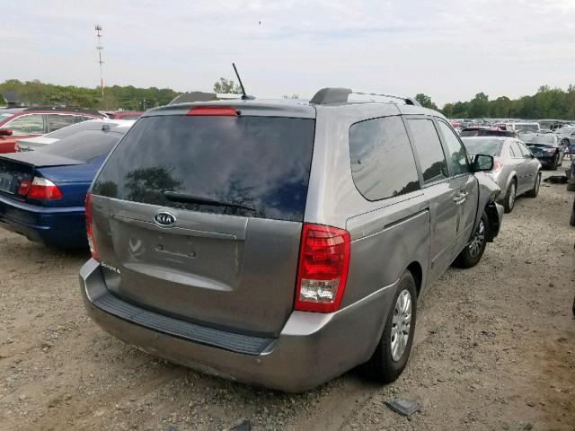 KNDMG4C7XC6439222 - 2012 KIA SEDONA LX GRAY photo 4