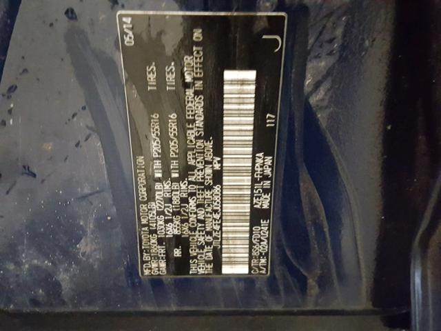 JTLZE4FE4EJ058086 - 2014 TOYOTA SCION XB Көк фото 10