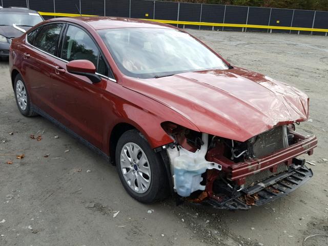 3FA6P0G78ER253461 - 2014 FORD FUSION S RED photo 1