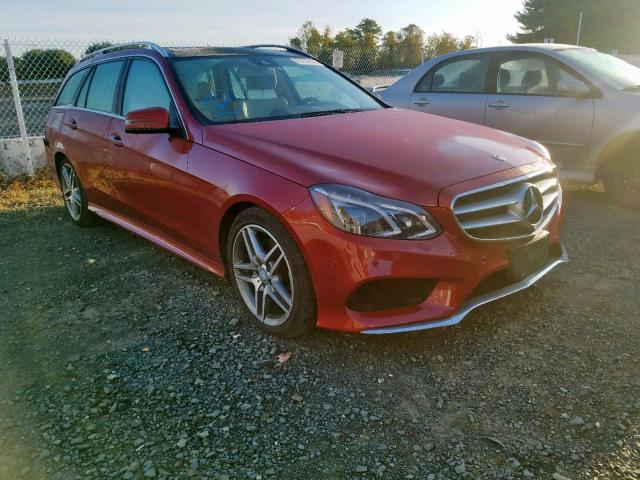 WDDHH8JB3EA975772 - 2014 MERCEDES-BENZ E 350 4MAT RED photo 1