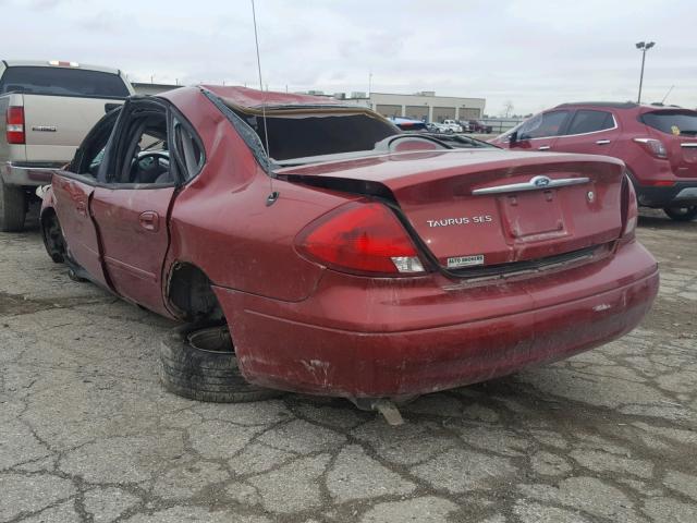 1FAFP55U91A222276 - 2001 FORD TAURUS SES MAROON photo 3