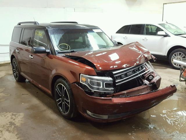 2FMHK6DT1FBA00421 - 2015 FORD FLEX LIMIT ORANGE photo 1