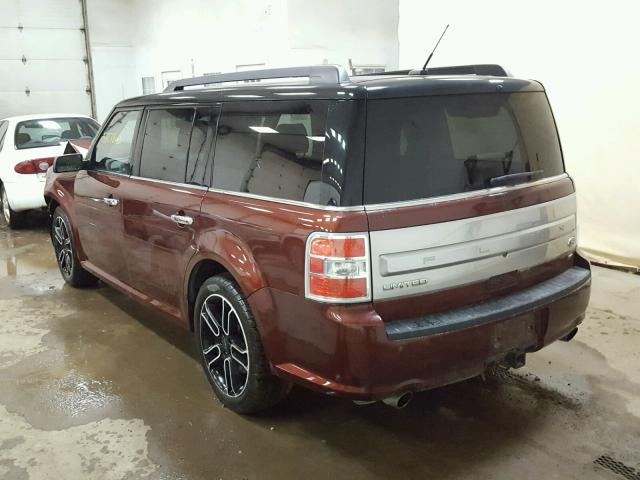 2FMHK6DT1FBA00421 - 2015 FORD FLEX LIMIT ORANGE photo 3