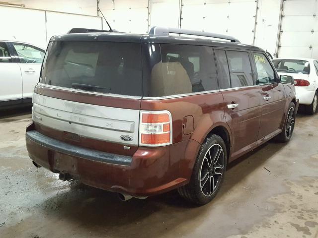 2FMHK6DT1FBA00421 - 2015 FORD FLEX LIMIT ORANGE photo 4