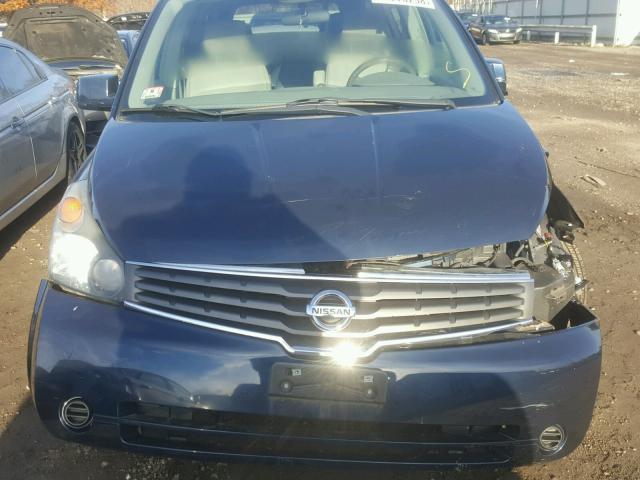 5N1BV28U18N118212 - 2008 NISSAN QUEST S BLUE photo 9