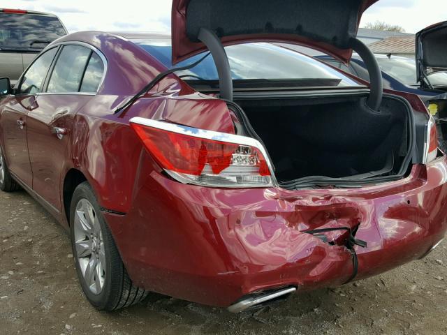 1G4GE5ED9BF214411 - 2011 BUICK LACROSSE C RED photo 9