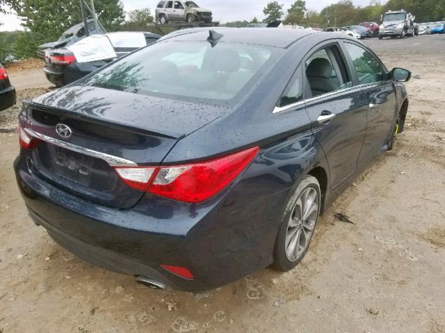 5NPEC4AC4EH823618 - 2014 HYUNDAI SONATA SE BLUE photo 4