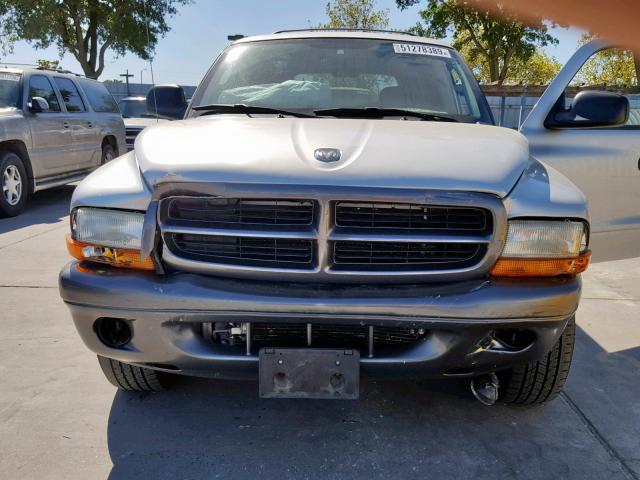 1B4HR38N52F210083 - 2002 DODGE DURANGO SP SILVER photo 7