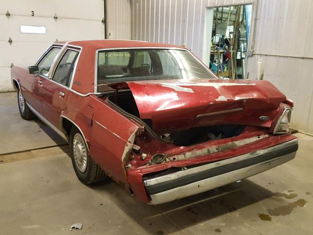 2FACP74F8MX185685 - 1991 FORD CROWN VICT RED photo 3