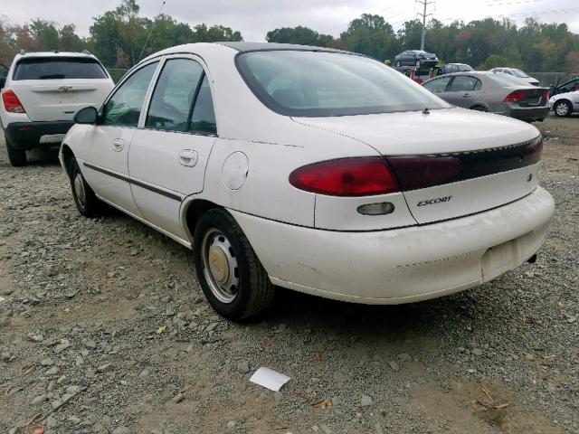 1FALP10P9VW260516 - 1997 FORD ESCORT WHITE photo 3