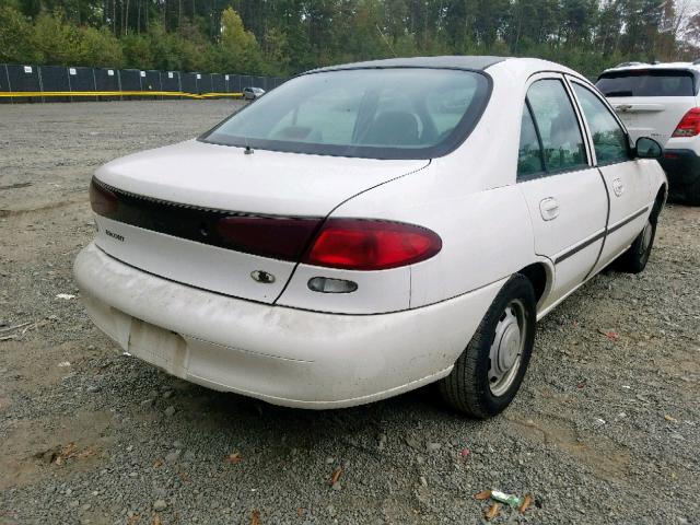 1FALP10P9VW260516 - 1997 FORD ESCORT WHITE photo 4