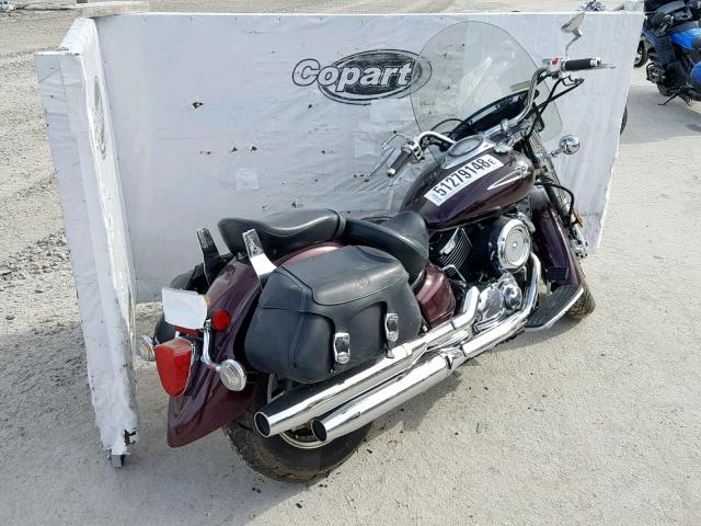 JYAVP11E67A105255 - 2007 YAMAHA XVS1100 BURGUNDY photo 4