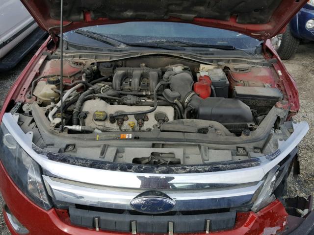 3FAHP0KC2AR230510 - 2010 FORD FUSION SPO RED photo 7