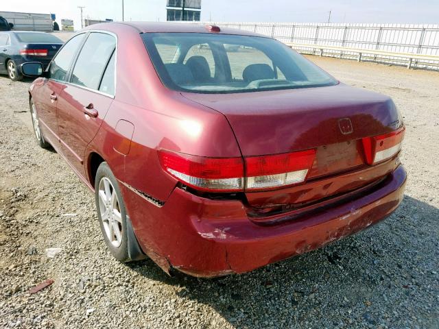 1HGCM66504A015929 - 2004 HONDA ACCORD EX RED photo 3