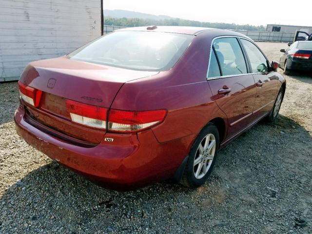 1HGCM66504A015929 - 2004 HONDA ACCORD EX RED photo 4