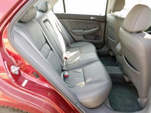 1HGCM66504A015929 - 2004 HONDA ACCORD EX RED photo 6