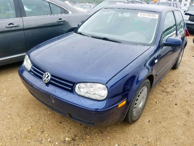 9BWBB61J124007425 - 2002 VOLKSWAGEN GOLF GL BLUE photo 2