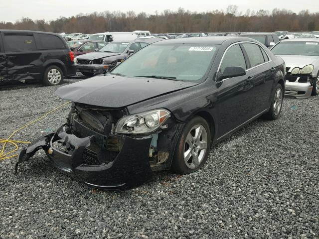 1G1ZH57BX9F168610 - 2009 CHEVROLET MALIBU 1LT BLACK photo 2