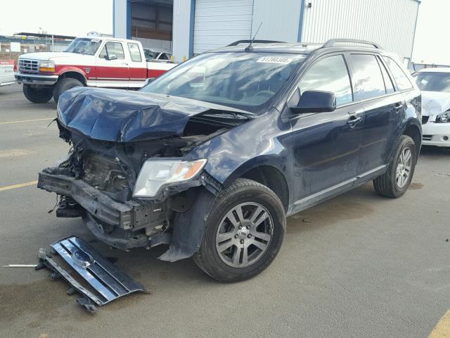 2FMDK48C38BA65335 - 2008 FORD EDGE SEL BLUE photo 2