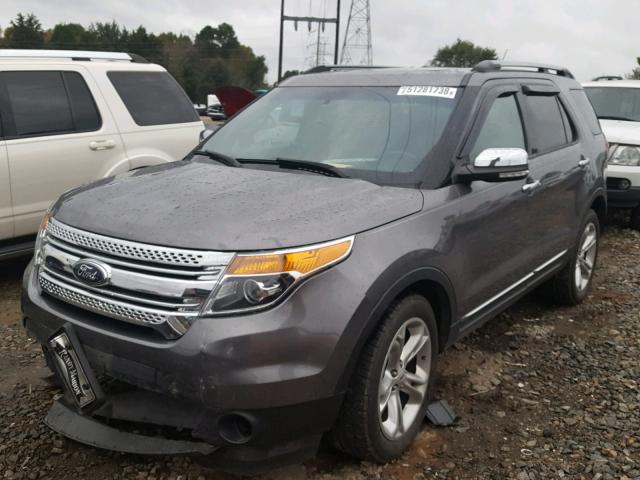 1FM5K8F8XEGB54060 - 2014 FORD EXPLORER L GRAY photo 2