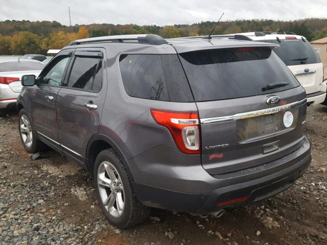 1FM5K8F8XEGB54060 - 2014 FORD EXPLORER L GRAY photo 3