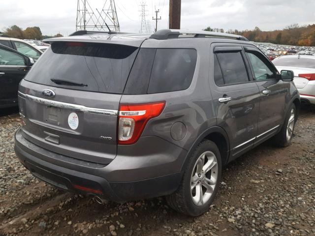 1FM5K8F8XEGB54060 - 2014 FORD EXPLORER L GRAY photo 4