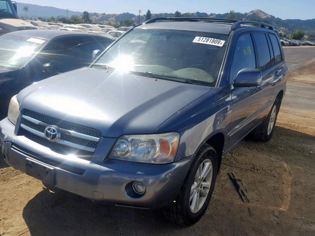 JTEEW21A160025033 - 2006 TOYOTA HIGHLANDER BLUE photo 2