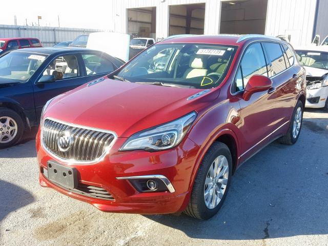 LRBFXBSA3HD000231 - 2017 BUICK ENVISION E RED photo 2