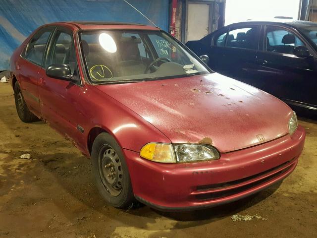 JHMEH9594NS001365 - 1992 HONDA CIVIC EX RED photo 1