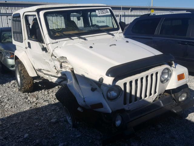 1J4FY49S6WP723702 - 1998 JEEP WRANGLER / WHITE photo 1