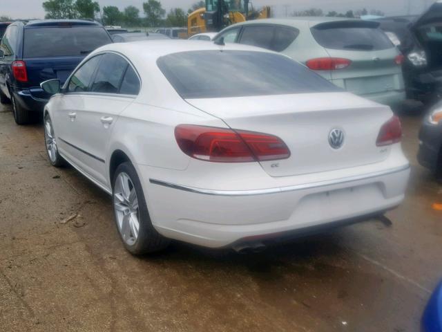 WVWRN7ANXDE524227 - 2013 VOLKSWAGEN CC LUXURY WHITE photo 3