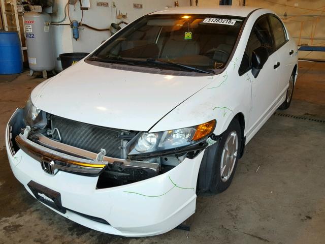 2HGFA15498H025884 - 2008 HONDA CIVIC DX-G WHITE photo 2