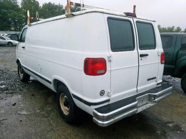 2B7HB11Y6WK144814 - 1998 DODGE RAM VAN B1 WHITE photo 3