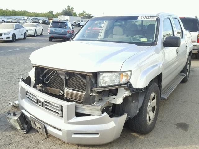 2HJYK16276H558245 - 2006 HONDA RIDGELINE SILVER photo 2