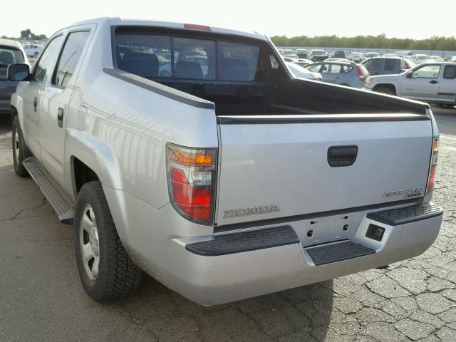 2HJYK16276H558245 - 2006 HONDA RIDGELINE SILVER photo 3