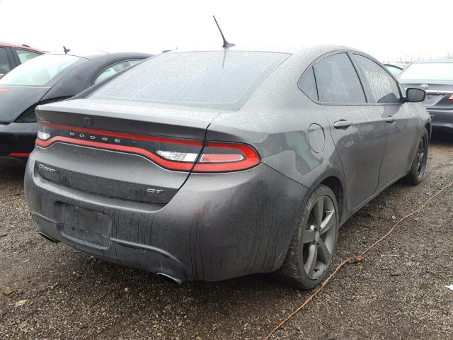 1C3CDFEB6FD141904 - 2015 DODGE DART GT GRAY photo 4