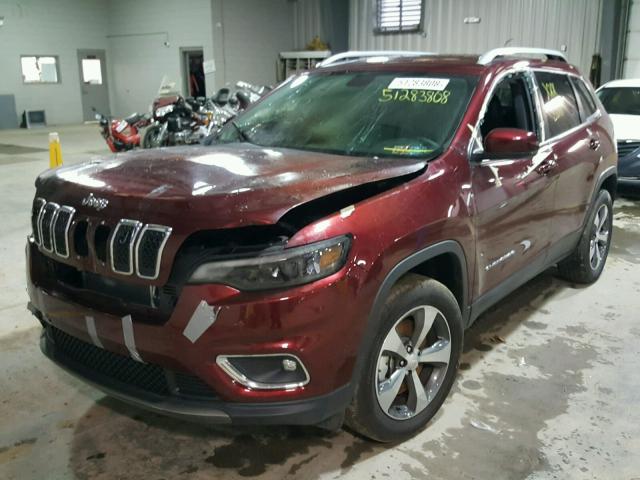 1C4PJMDX8KD117881 - 2019 JEEP CHEROKEE L BURGUNDY photo 2