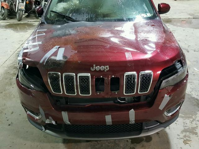 1C4PJMDX8KD117881 - 2019 JEEP CHEROKEE L BURGUNDY photo 7