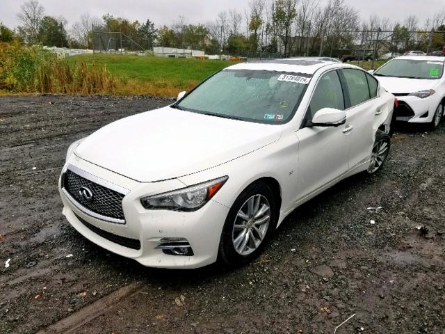 JN1BV7AR9EM685215 - 2014 INFINITI Q50 BASE WHITE photo 2