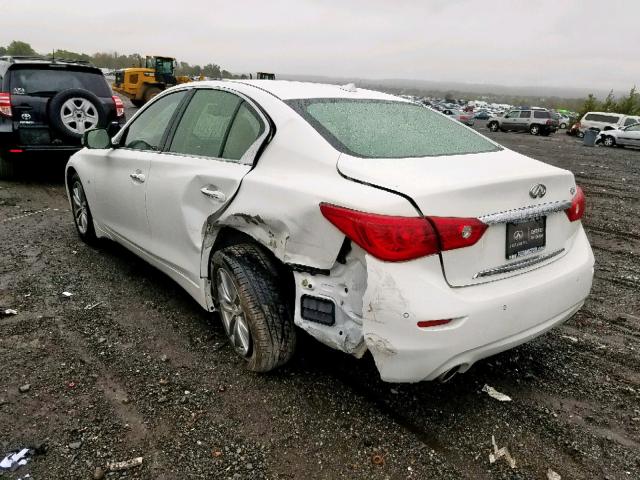 JN1BV7AR9EM685215 - 2014 INFINITI Q50 BASE WHITE photo 3