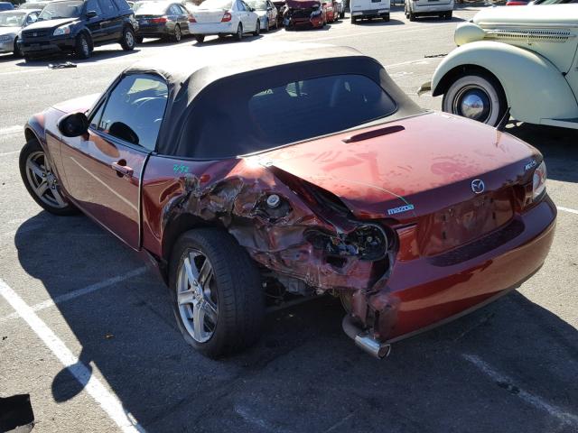 JM1NC25F560106166 - 2006 MAZDA MX-5 MIATA MAROON photo 3