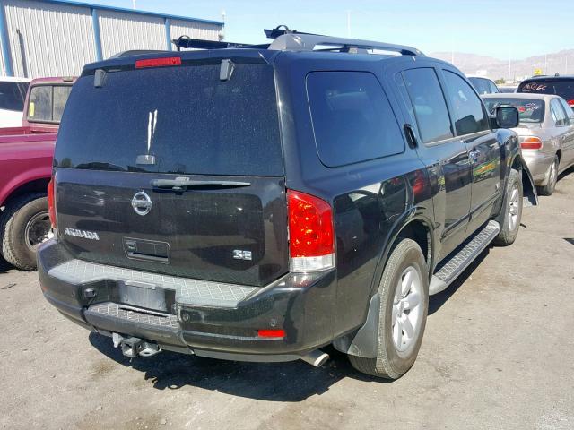 5N1AA08D18N623808 - 2008 NISSAN ARMADA SE BLACK photo 4