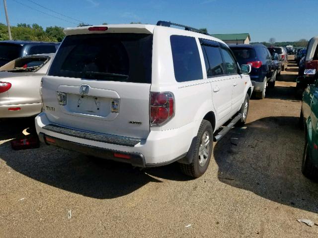 5FNYF18228B018316 - 2008 HONDA PILOT VP WHITE photo 4