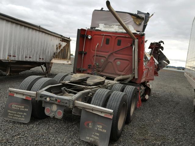 3AKJGLD55FSGH2694 - 2015 FREIGHTLINER CASCADIA 1 RED photo 4