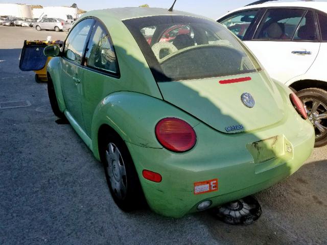 3VWCP21C71M477033 - 2001 VOLKSWAGEN NEW BEETLE მწვანე ფოტო 3