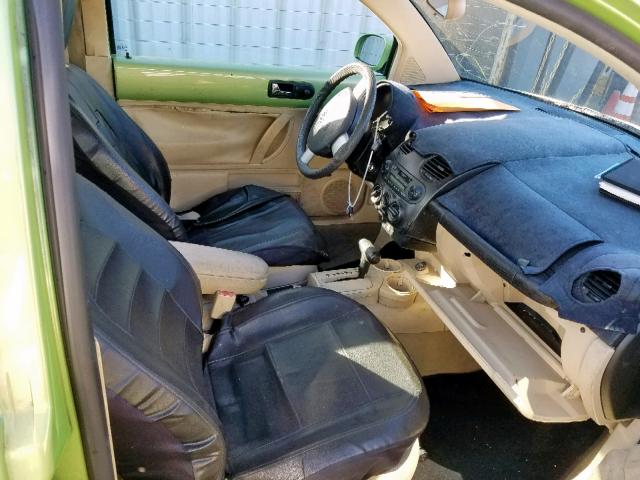 3VWCP21C71M477033 - 2001 VOLKSWAGEN NEW BEETLE მწვანე ფოტო 5