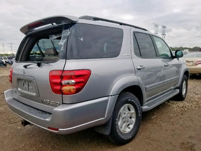 5TDBT48A32S062304 - 2002 TOYOTA SEQUOIA LI GRAY photo 4