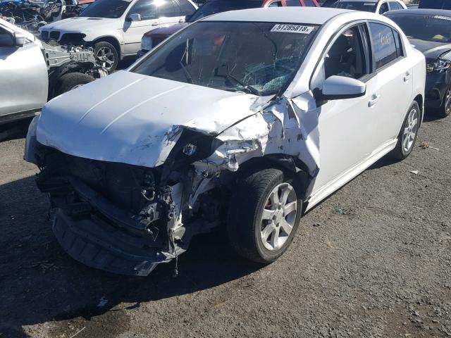 3N1AB6AP3BL694477 - 2011 NISSAN SENTRA 2.0 WHITE photo 2