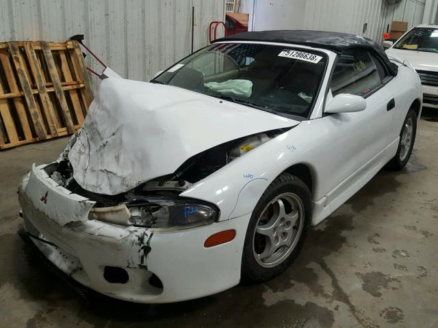 4A3AX35G7WE123665 - 1998 MITSUBISHI ECLIPSE SP WHITE photo 2