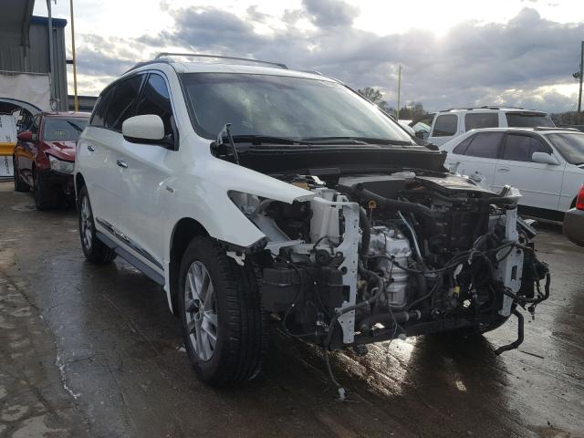 5N1CL0MMXEC545786 - 2014 INFINITI QX60 HYBRI WHITE photo 1